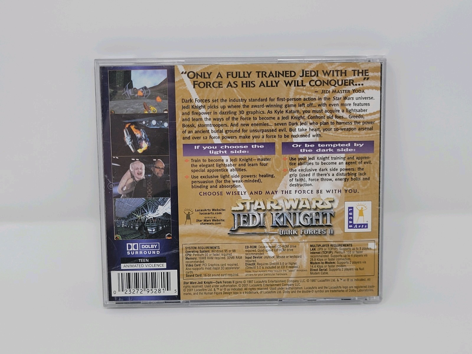Star Wars Jedi Knight: Jedi Academy & Dark Forces 2 PC Computer Game Lot Tested