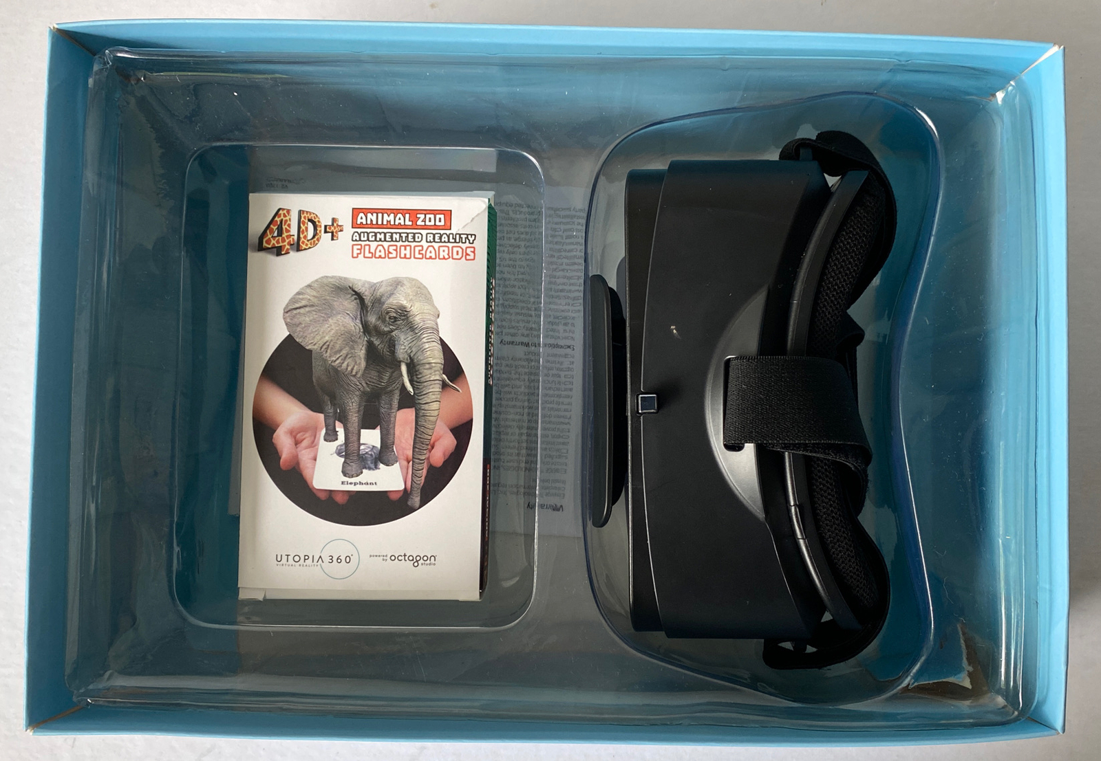 ETVRARZOO 4D+ Utopia 360 VR Headset & Animal Zoo Augmented Reality Cards