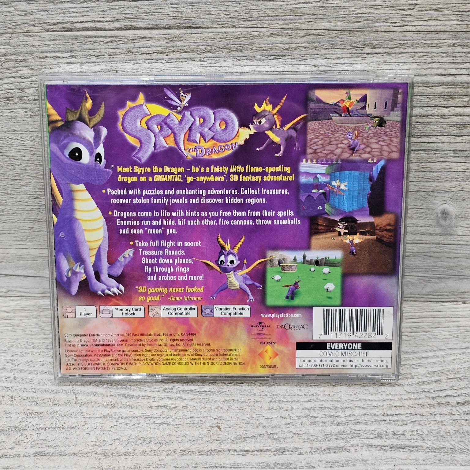 Spyro the Dragon Greatest Hits PlayStation 3D Platformer CIB Tested Working