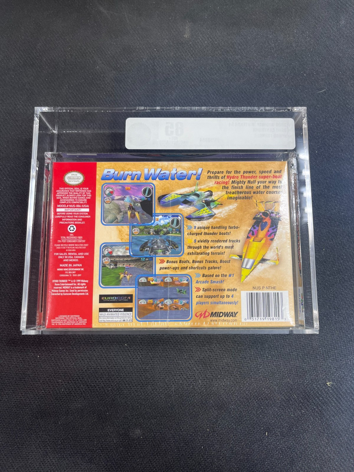Hydro Thunder Uncirculated VGA 85 Nintendo 64 N64 Brand New Factory Sealed