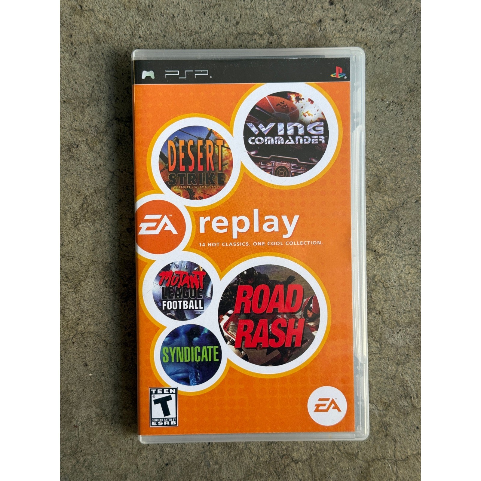 EA Replay Sony PSP 14 Classic Games Road Rash Desert Strike Syndicate Collection