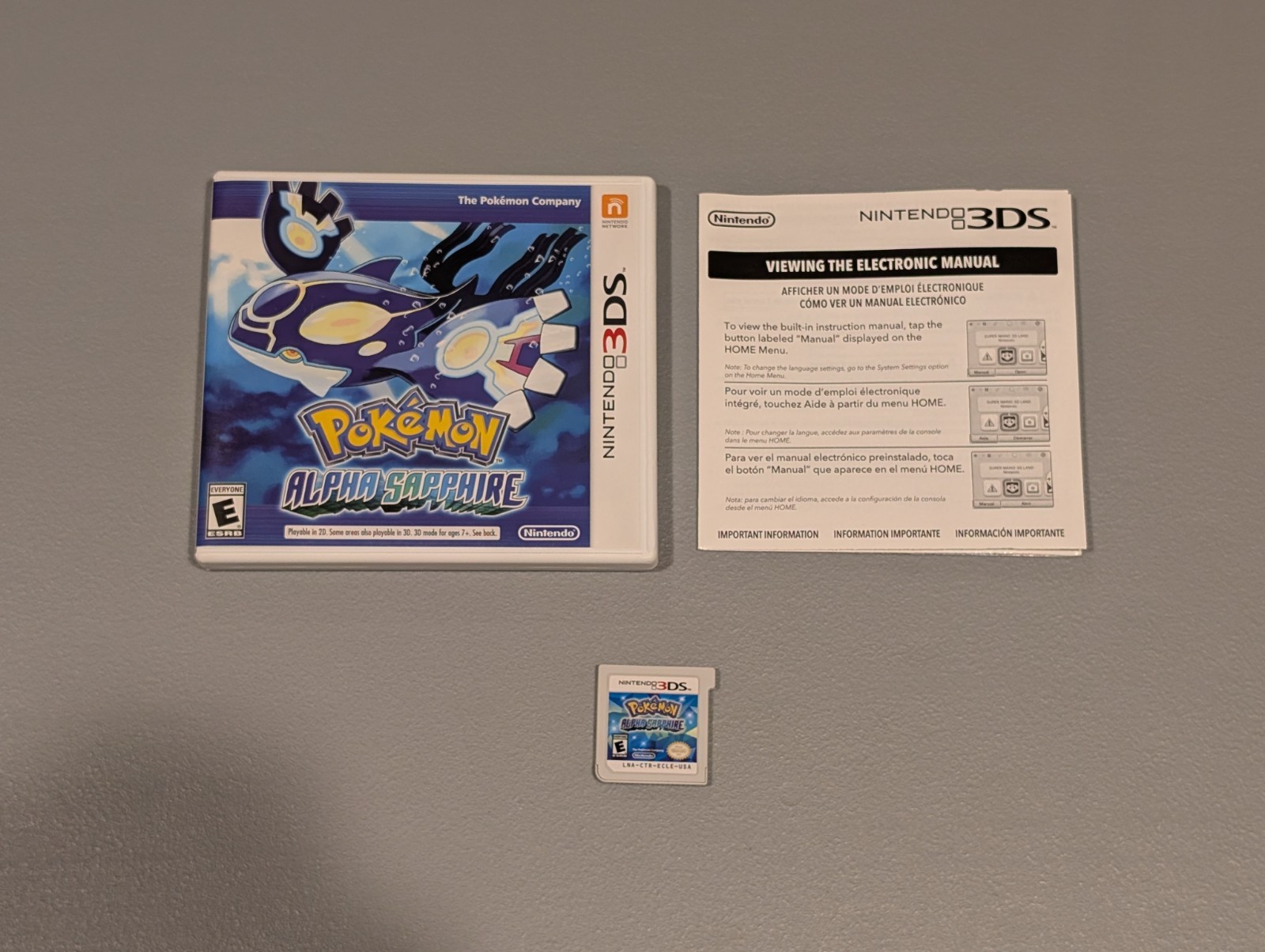 Pokemon Alpha Sapphire (Nintendo 3DS) Authentic – Tested – Complete CIB