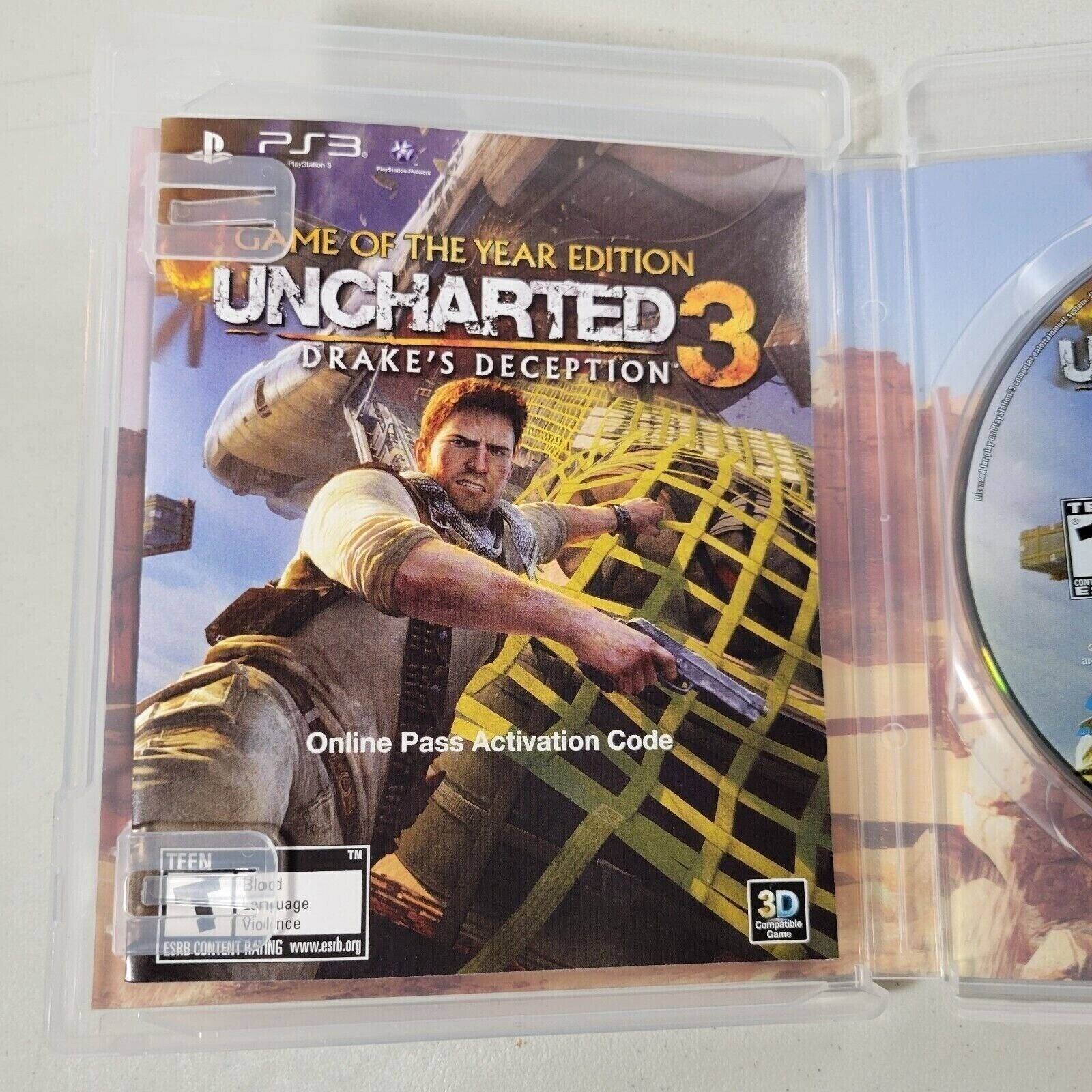 Uncharted 3 – PS3 – Drakes Deception – Complete With Manual – Rated T (Teen)