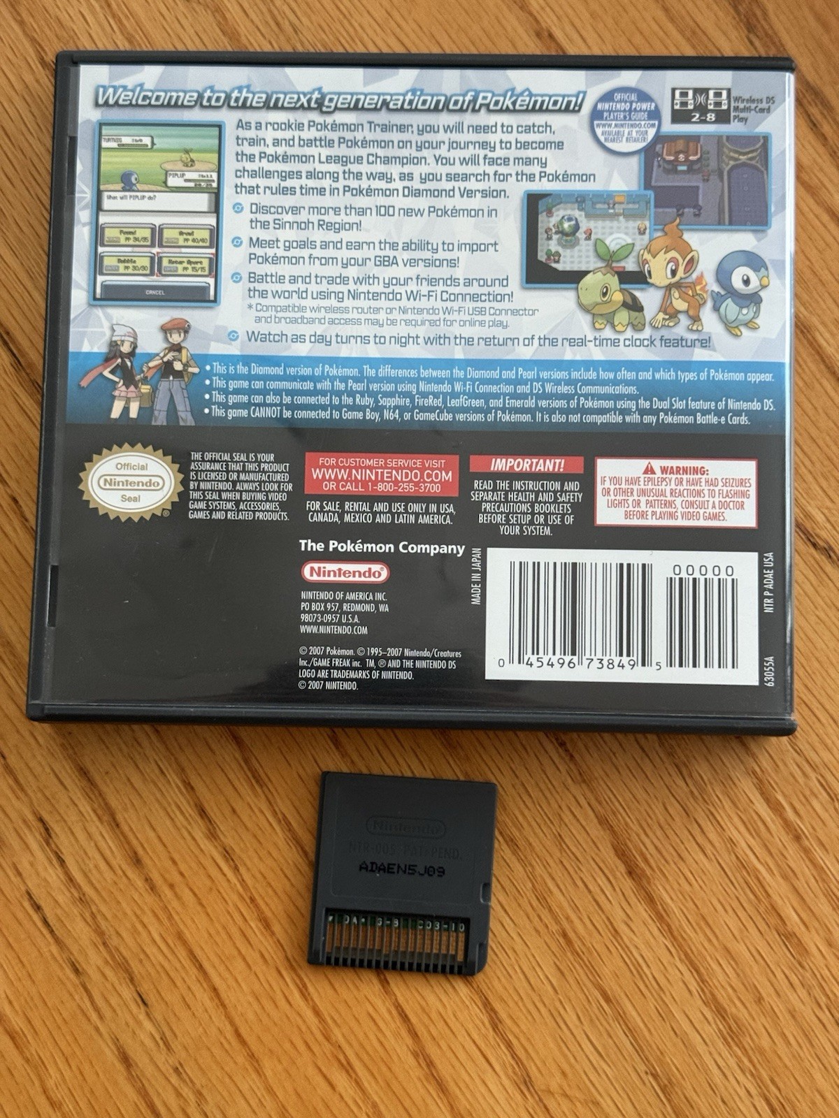 Pokémon: Diamond Version (Nintendo DS, 2007) Complete