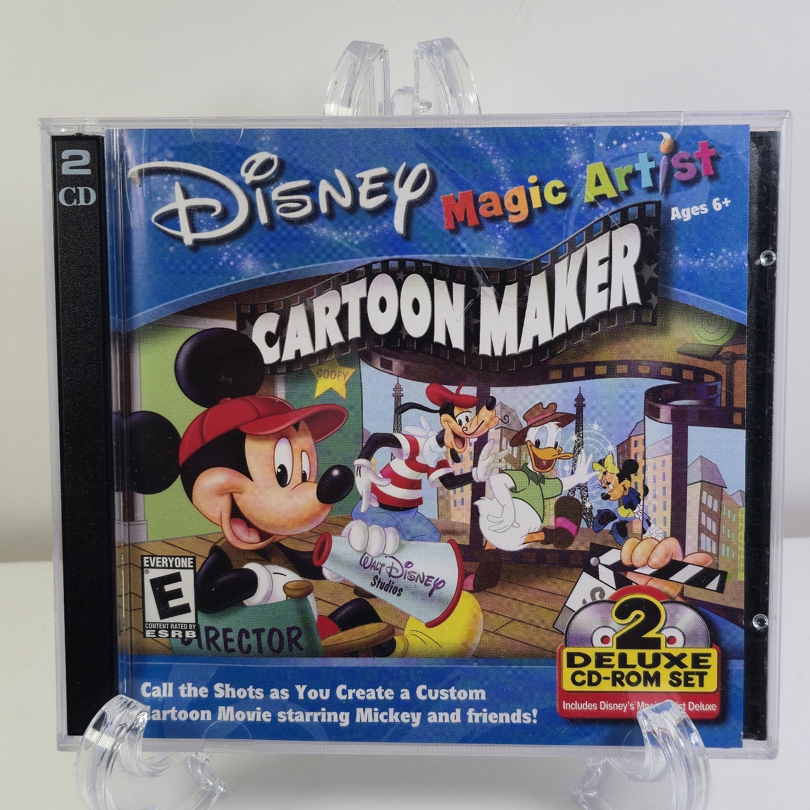 Disney Magic Artist Cartoon Maker PC Mac 2002 Deluxe 2 CD-ROM Set Mickey Goofy