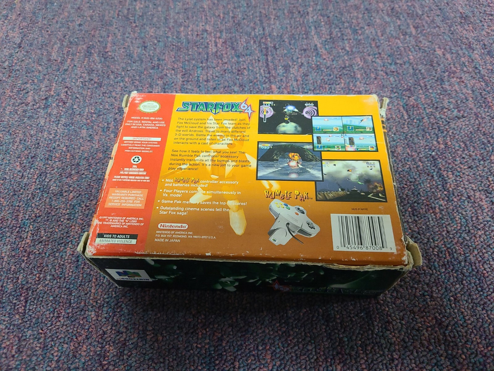 Star Fox 64 (Nintendo 64) N64 (Complete in Box!) Works Well! (Ships Immediately)