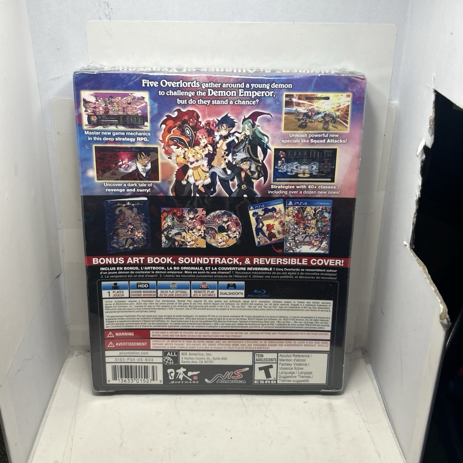 Disgaea 5 Launch Edition w/Soundtrack + Artbook (PS4) NEW SEALED RARE!
