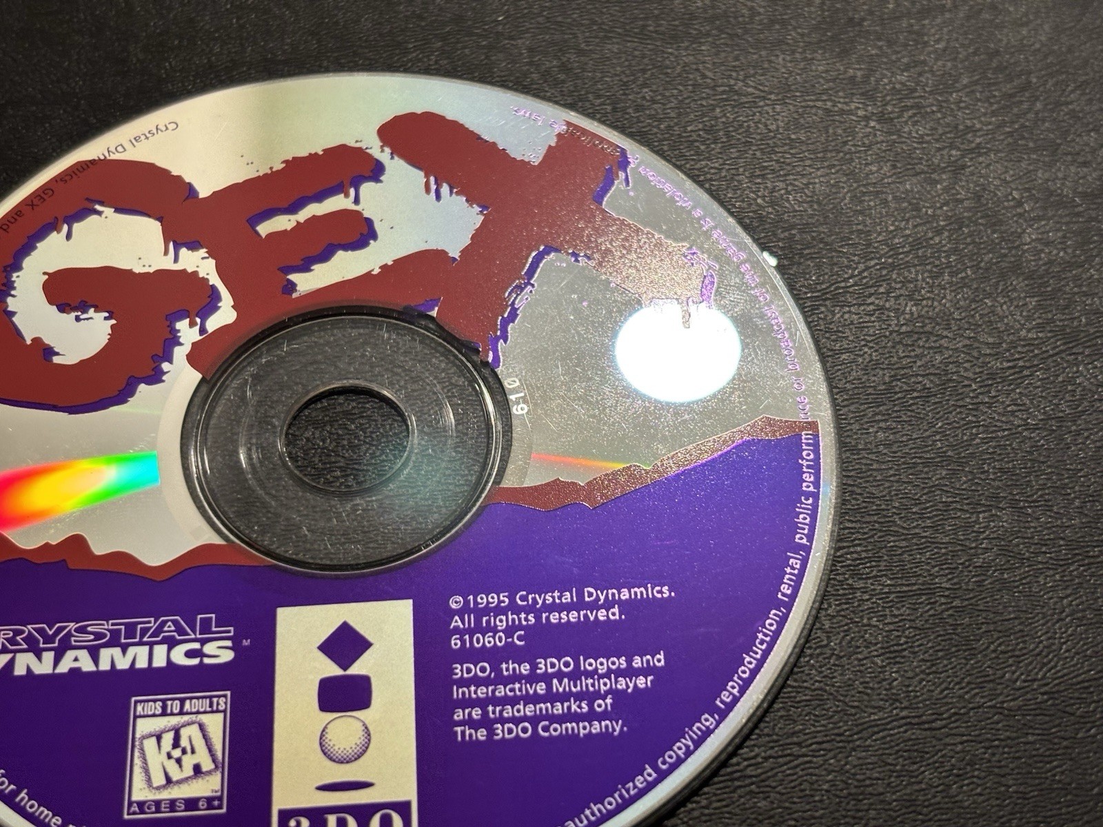 Gex for Panasonic 3DO Disc Only Tested and Works! Authentic