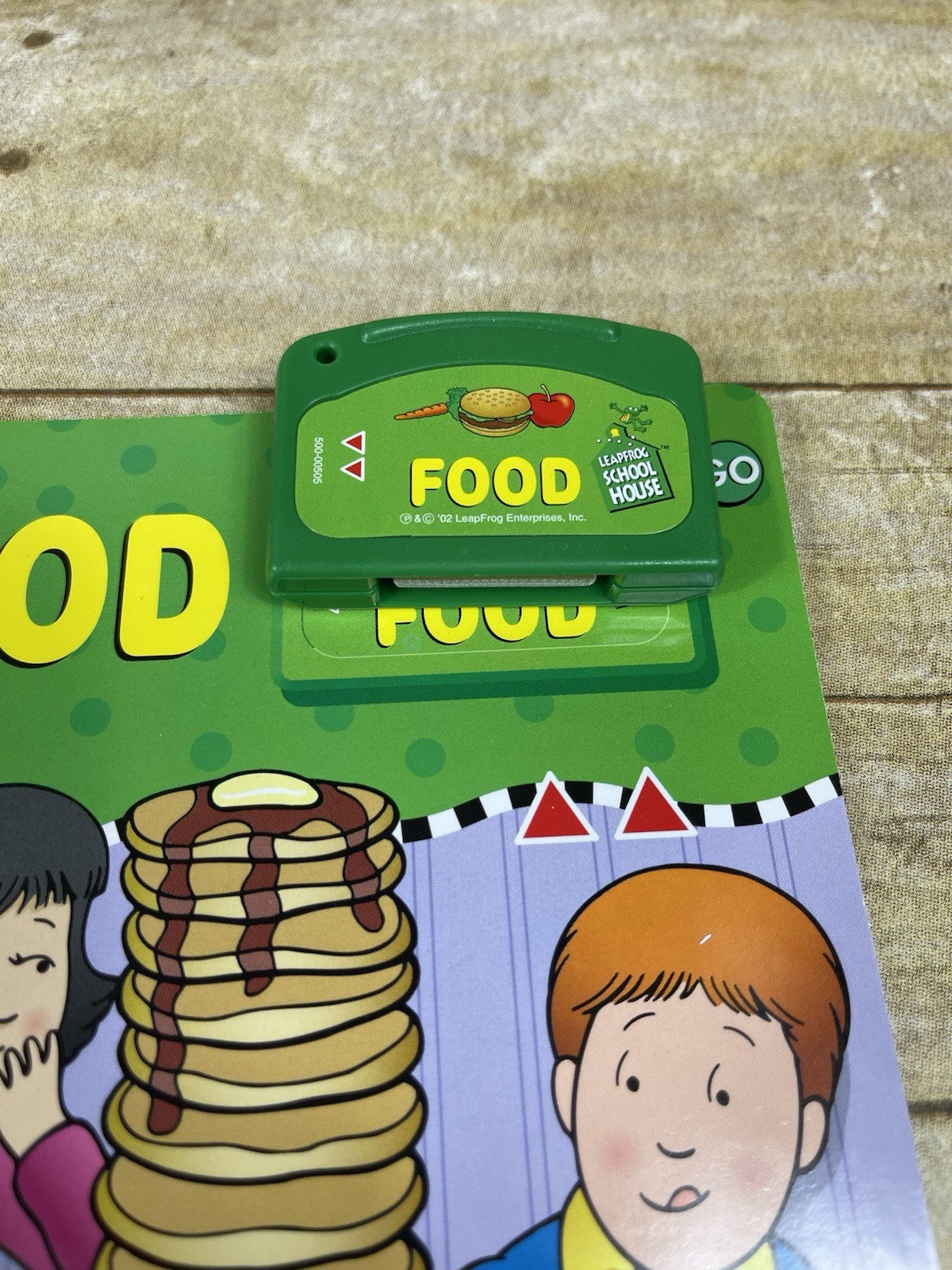 Leapfrog Schoolhouse LeapPad Book & Cartridge Food Language First Green Book