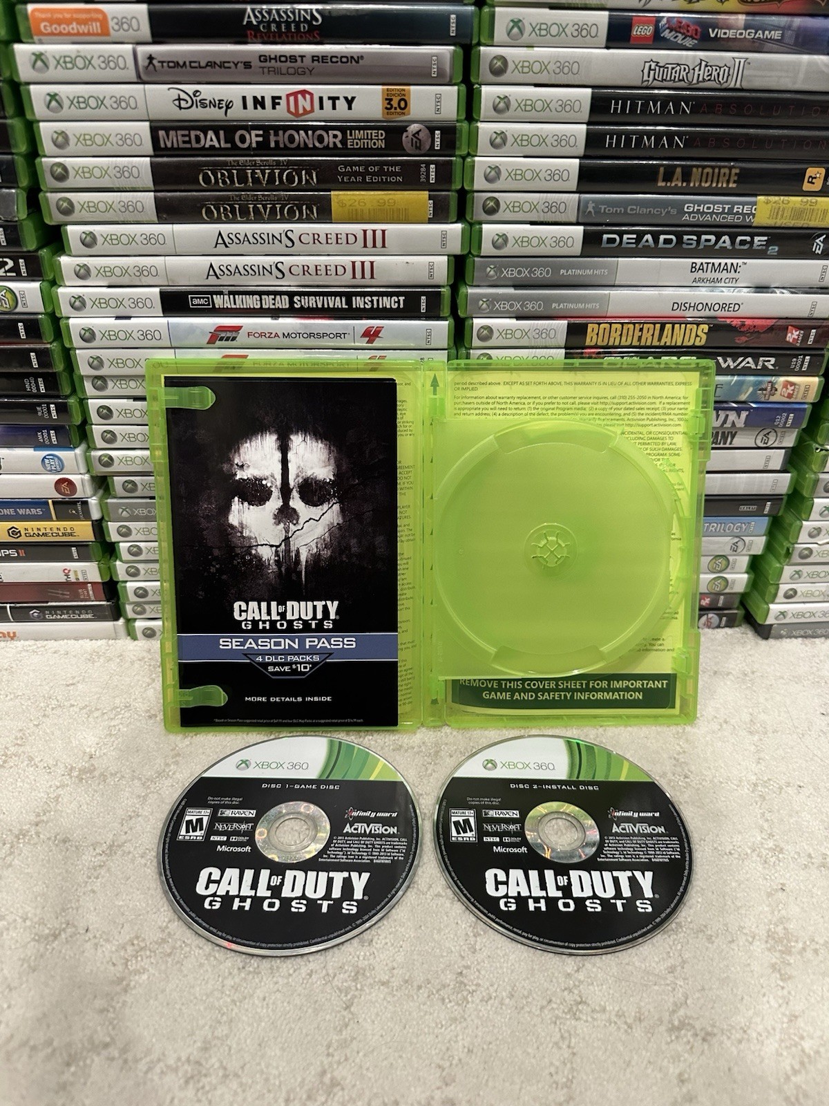 Call of Duty: Ghosts (Microsoft Xbox 360) Complete CIB Tested 2 Discs