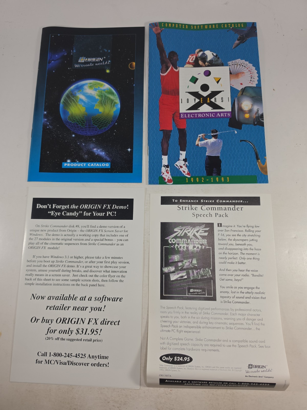 Strike Commander (1992) Origin – Vintage Big Box PC Game 3.5″ Disks – VG+
