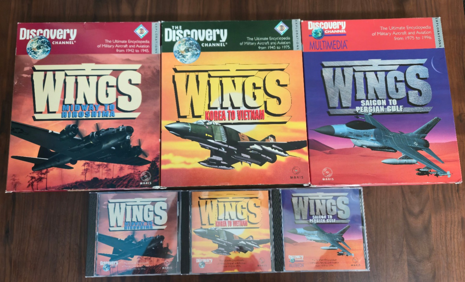 Discovery Wings Lot Midway Hiroshima Korea Vietnam Persian Gulf CD-ROM PC Mac