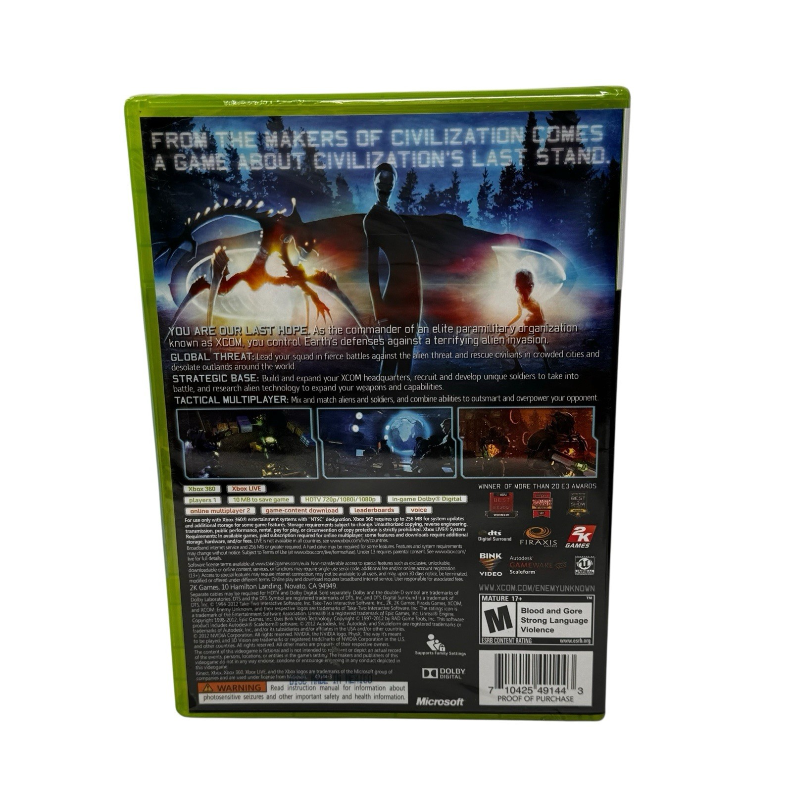 XCOM: Enemy Unknown+Elite Soldier Pack Microsoft Xbox 360 BRAND NEW SEALED!