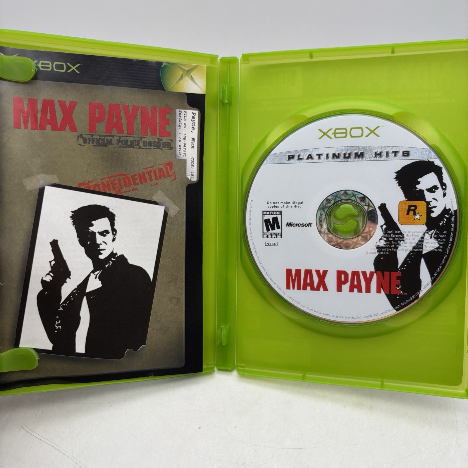 Max Payne Xbox Platinum Hits PH Complete w/ Manual CIB Tested