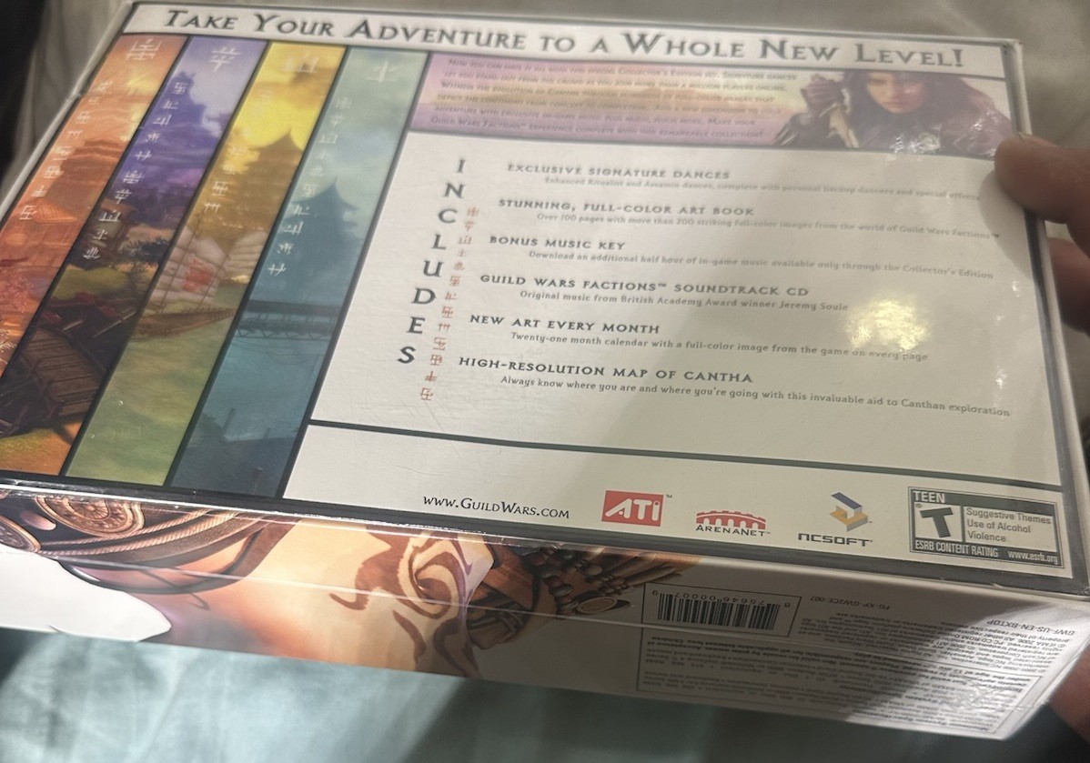 NCsoft Guild Wars Factions Collector’s Edition PC MMORPG Online sealed 2006