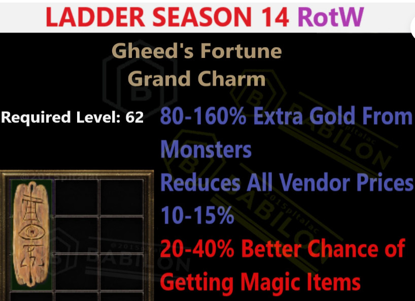 ✅ PC XBOX ✅ LADDER & NON Ladder Gheed’s Fortune MF GC Diablo 2 Resurrected D2R