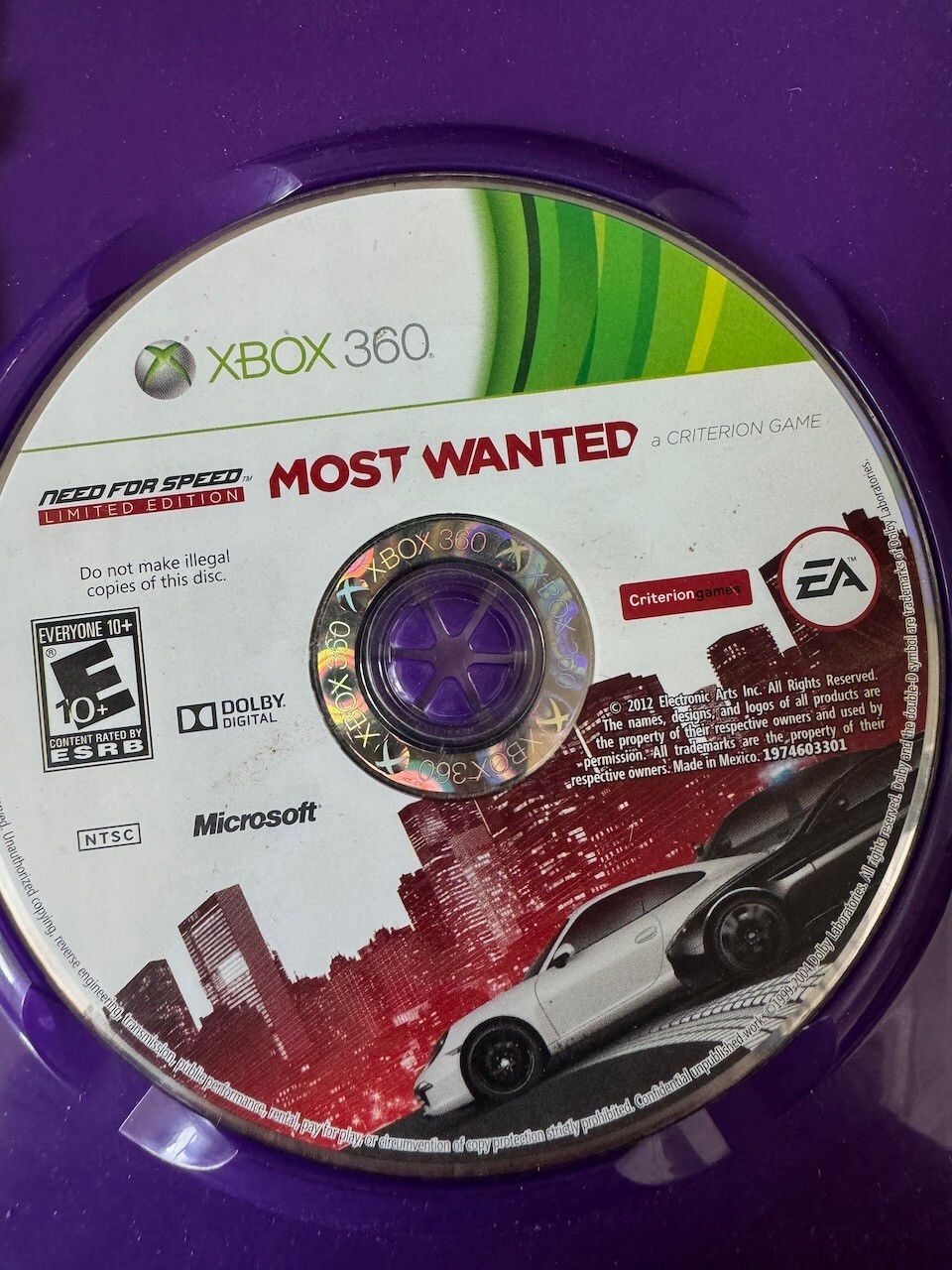 Need for Speed: Most Wanted Platinum Hits Xbox 360 – Game Disc Only