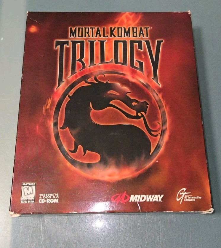 CIB Ultra Rare! Mortal Kombat Trilogy 1997 Windows PC BIG BOX GREAT SHAPE!