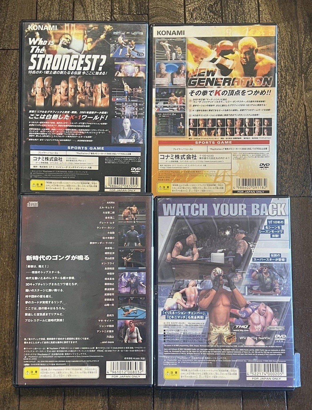 PS2 Wrestling: WWE Here Comes The Pain, All Star, K1 2001/2002 Japan Import Read