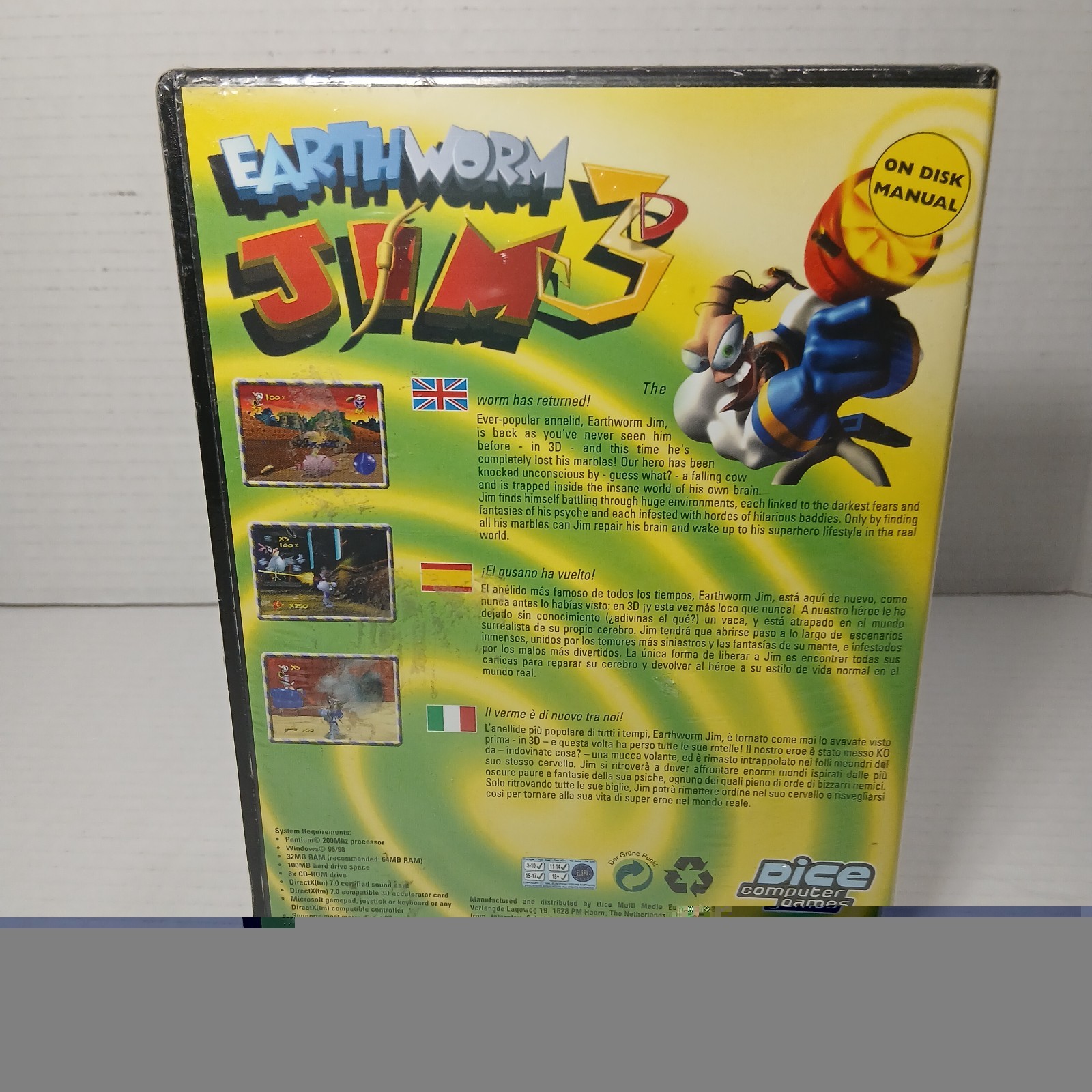 Earthworm Jim 3D – PC , SEALED NEW