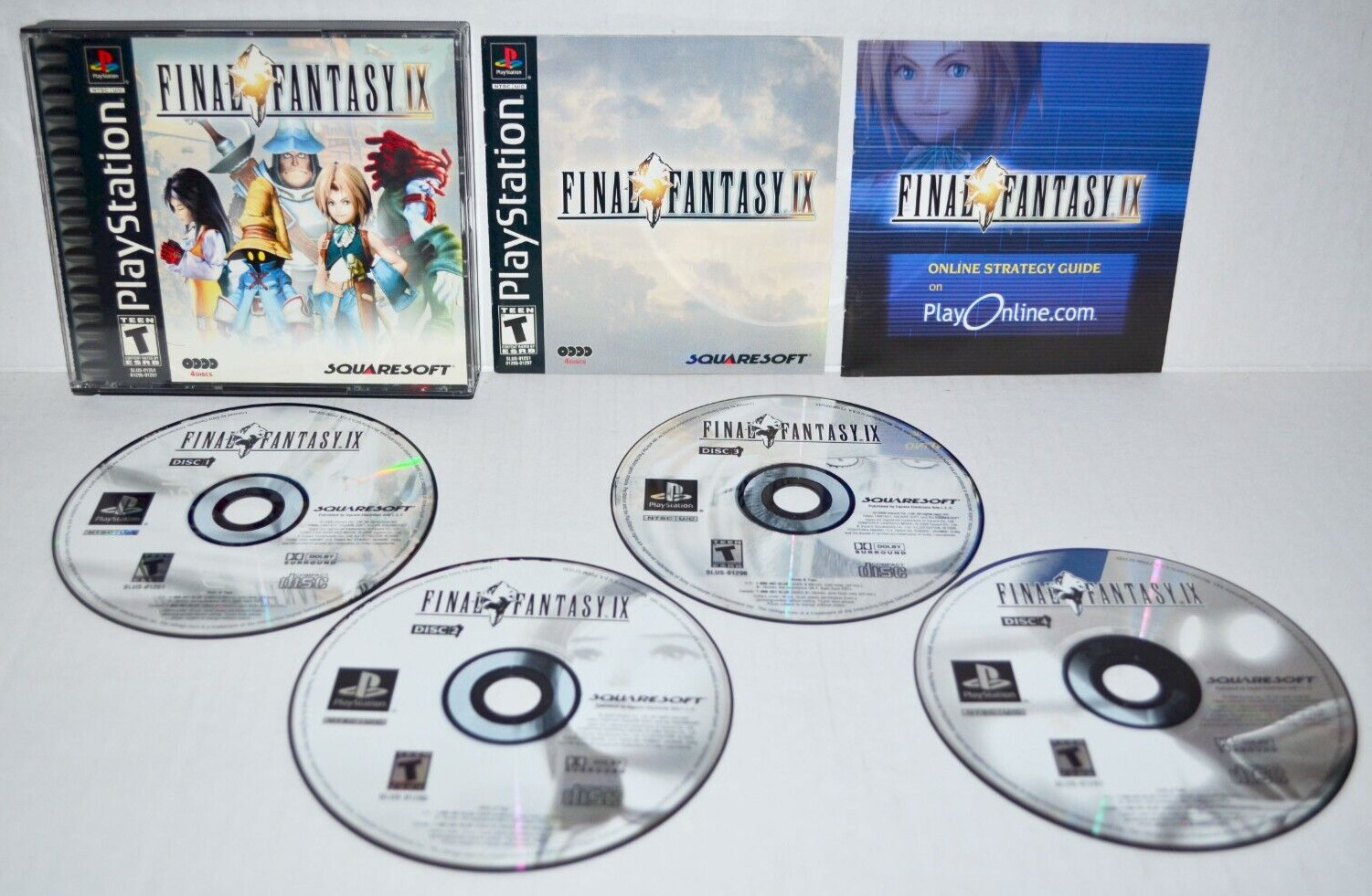 Final Fantasy IX 9 (Sony PlayStation 1, 2000) PS1 PSOne 2 3 Black Label MINT🔥🔥