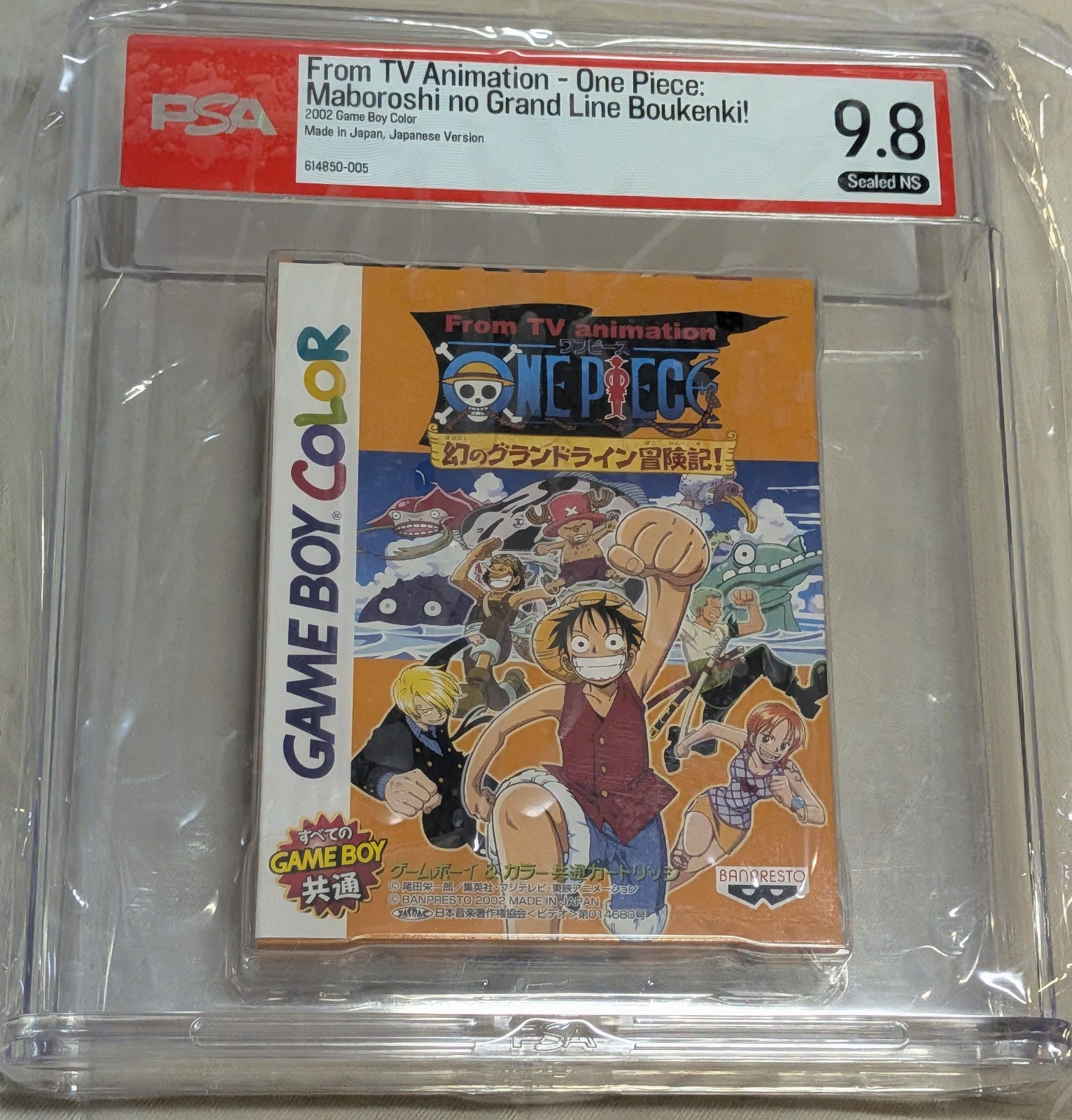 PSA 9.8 Graded Sealed One Piece Maboroshi no Grand Line Boukenki Game Boy Color
