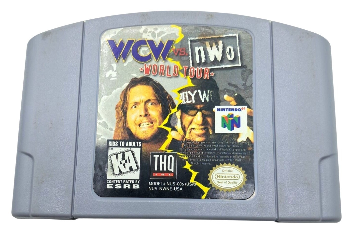 THQ WCW vs. nWo World Tour Nintendo 64 Grey Wrestling Game NUS-006 USA