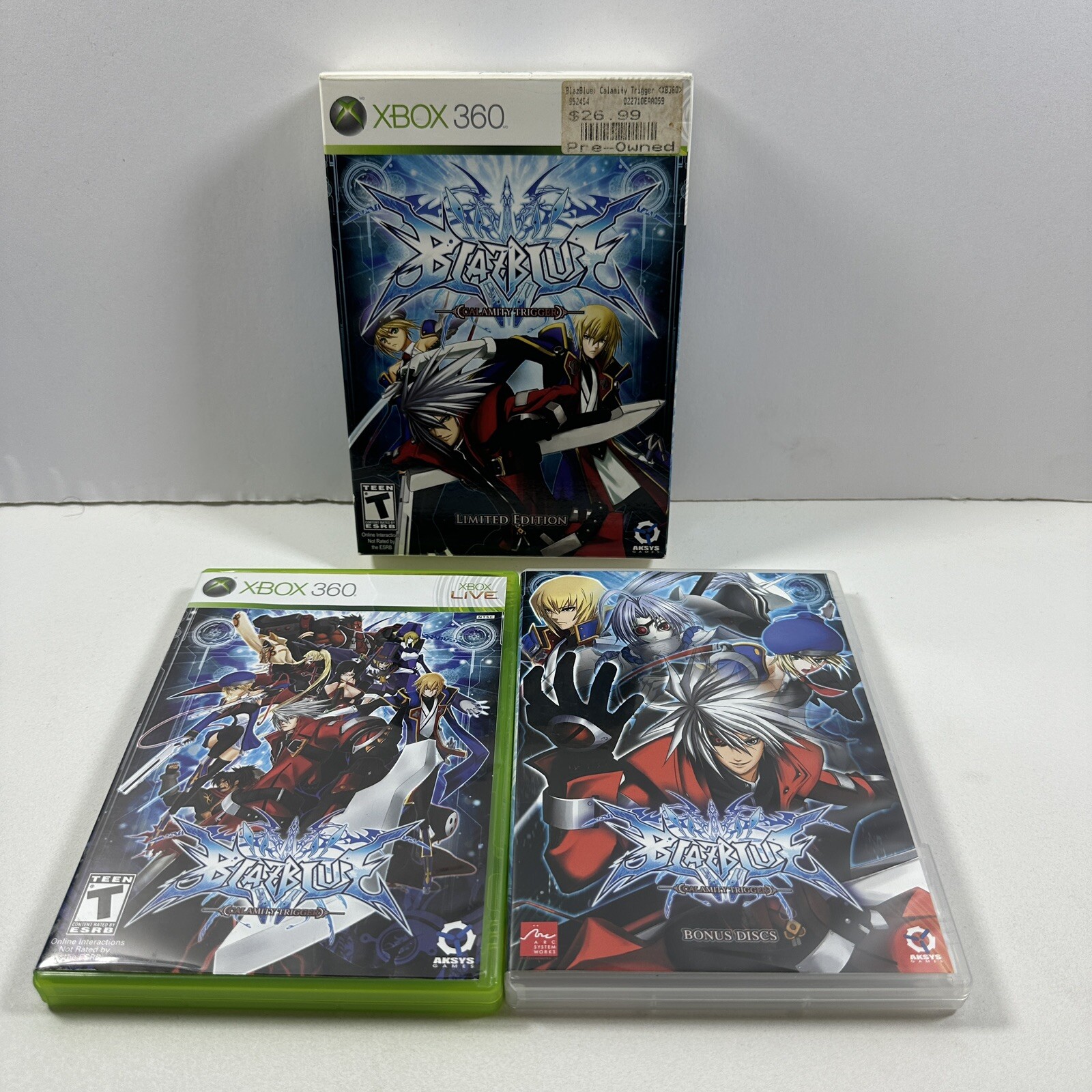 BlazBlue Calamity Trigger Limited Edition Microsoft Xbox 360 Video Game Complete
