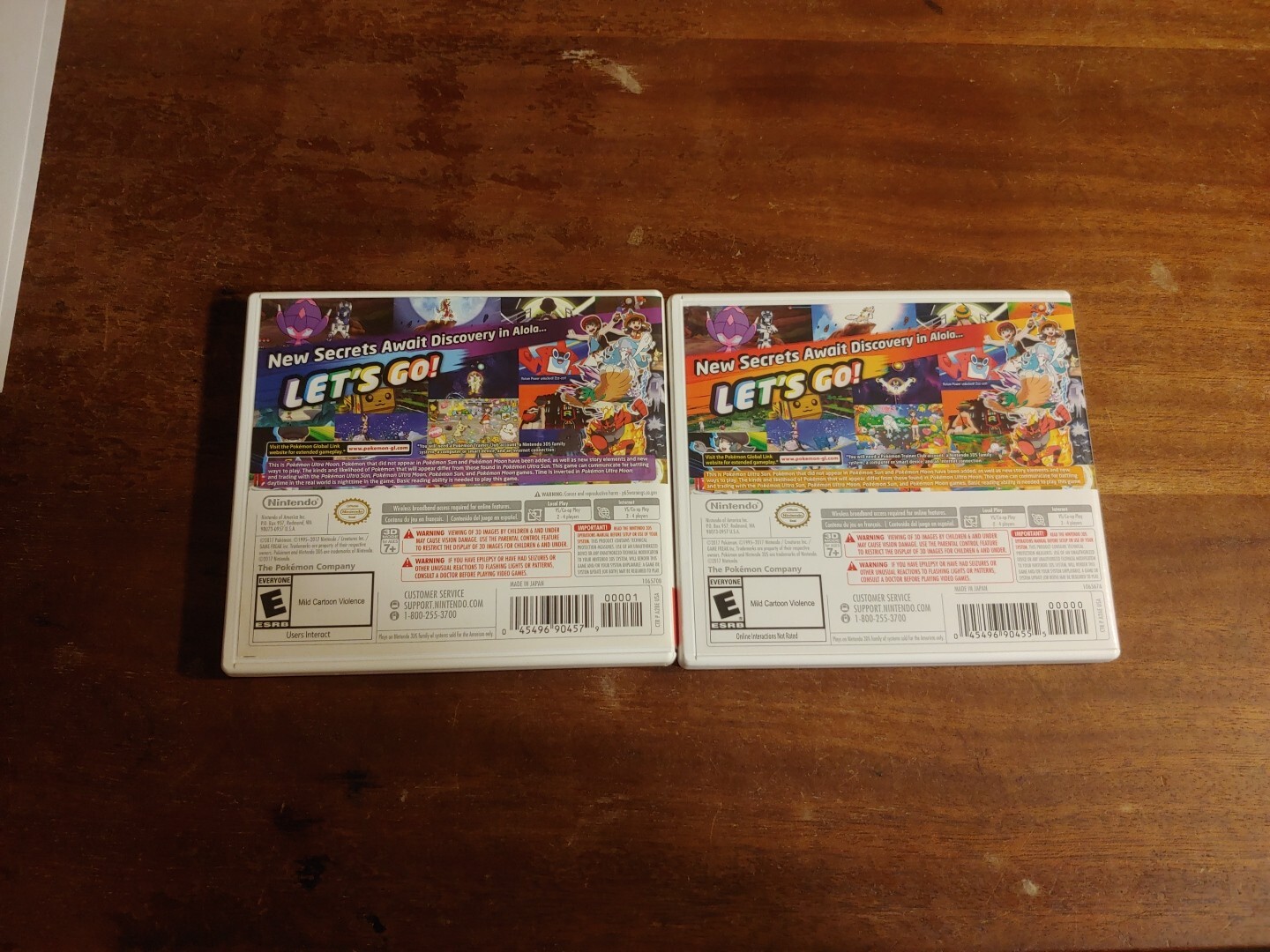 Pokemon Ultra Moon & Ultra Sun – Cases & Inserts -NO GAME – Little/No Wear