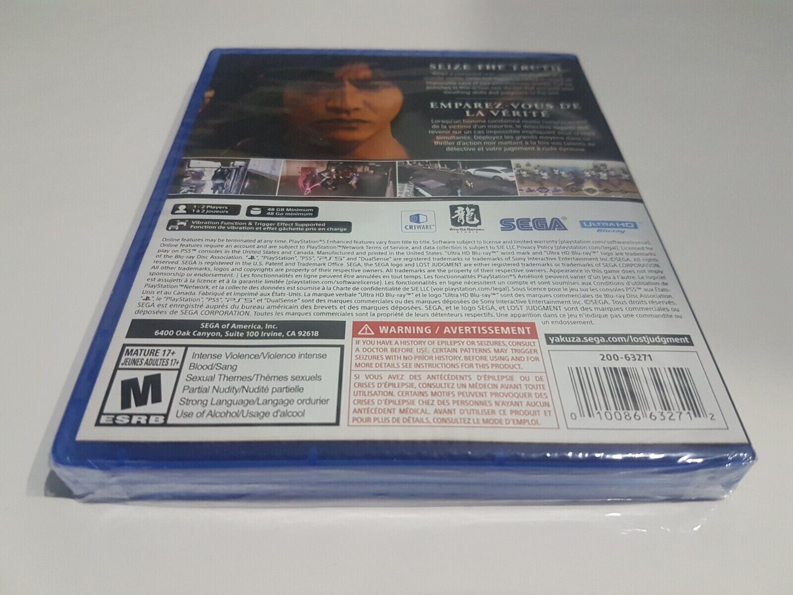 Lost Judgment [PS5] [PlayStation 5] [2021] [Brand New Factory Sealed!]