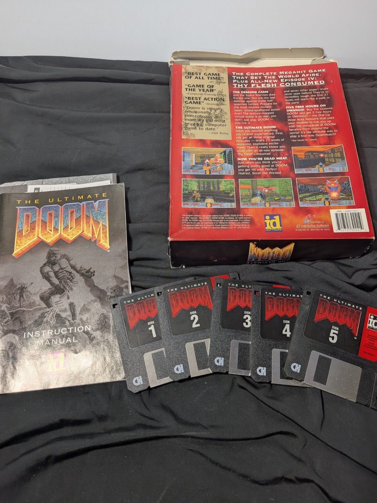 The Ultimate Doom (PC, 1995) Big Box, Windows 95 CD-Rom (No Poster)