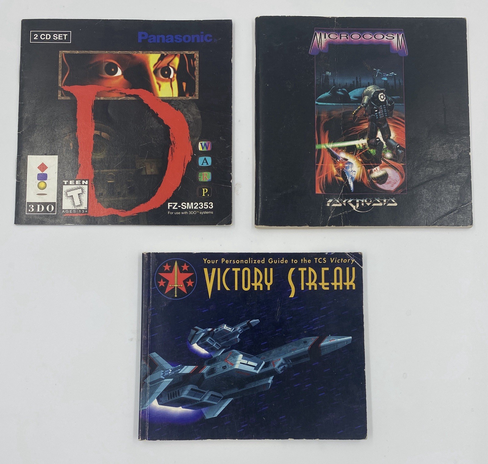 Panasonic 3DO Manual Lot: D, Microcosm, & Wing Commander Victory Streak Guide