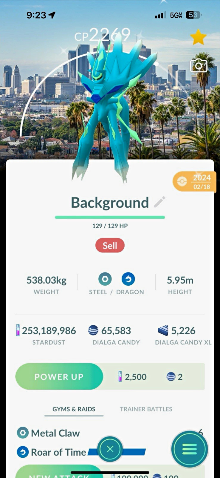 Shiny origin dialga LA background