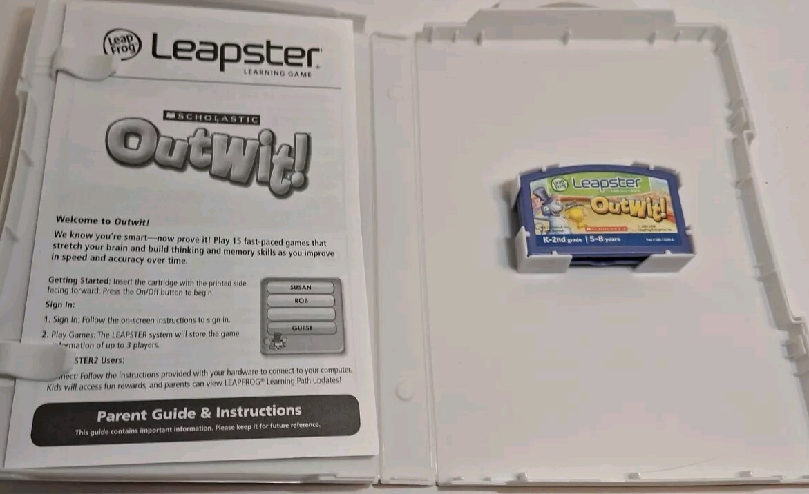 Leapster: Scholastic Outwit (Leapster, 2008) Very Good Condition