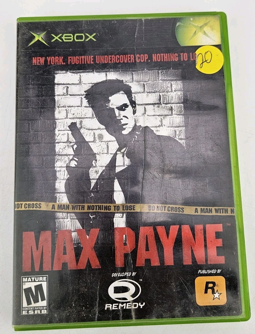 Max Payne (Microsoft Xbox, 2001) Original xbox First person shooter Fps