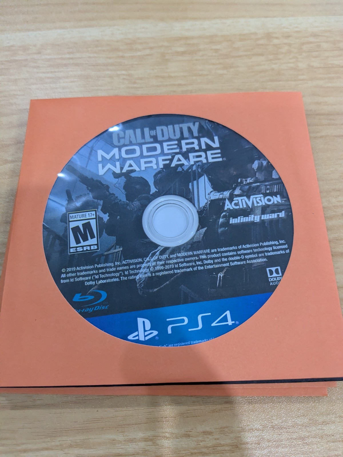 D1 Call of Duty: Modern Warfare – Sony PlayStation 4 Disc Only