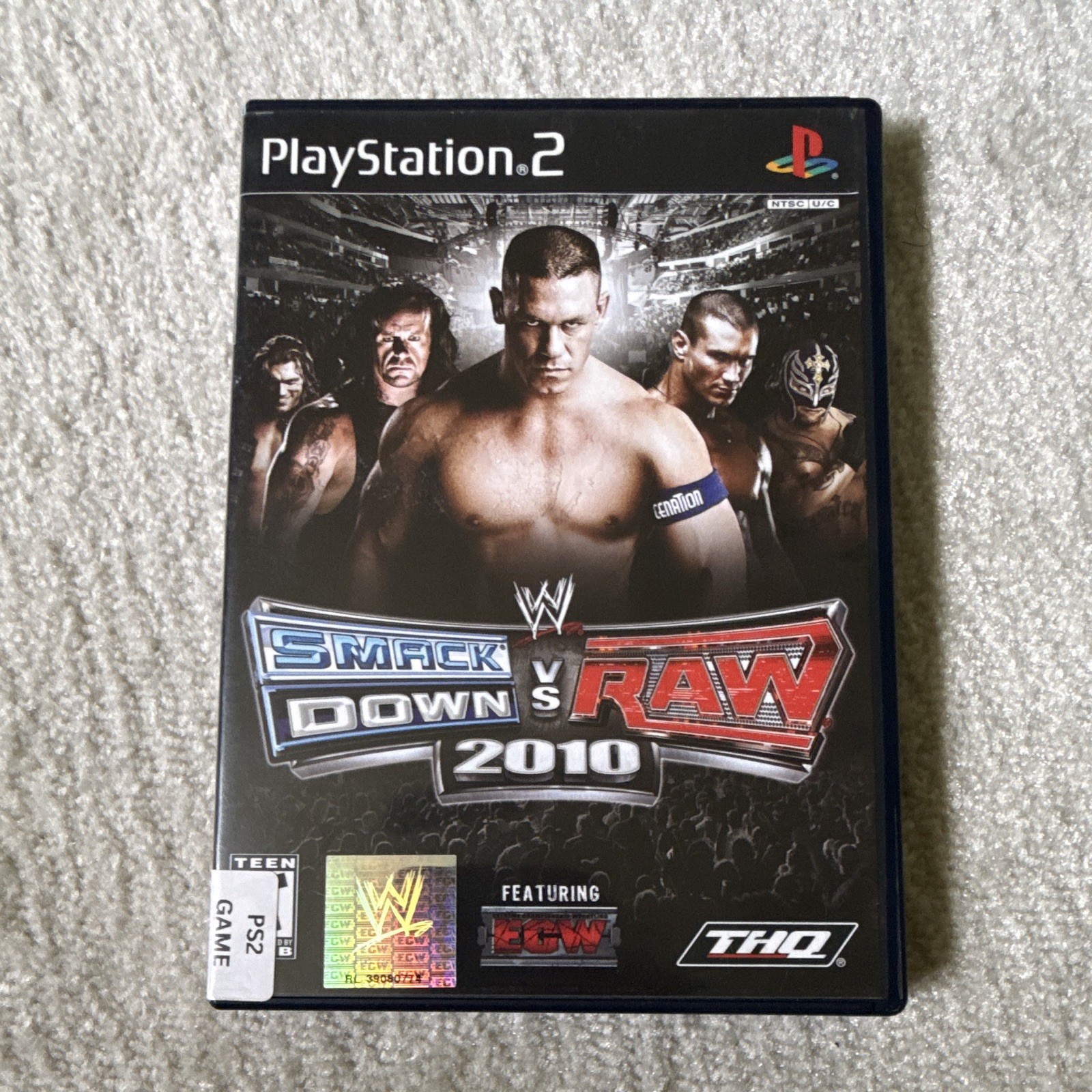THQ WWE SmackDown vs. Raw 2010 Featuring ECW PS2 NTSC-U/C 2010 T (w/ Manual)