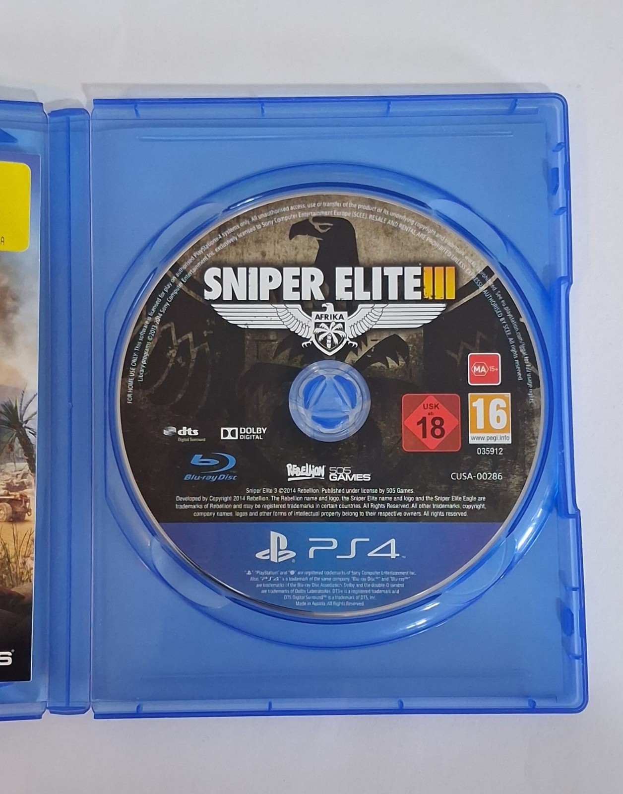 Sniper Elite III PS4 Tested Working Complete Australian Release MA15+