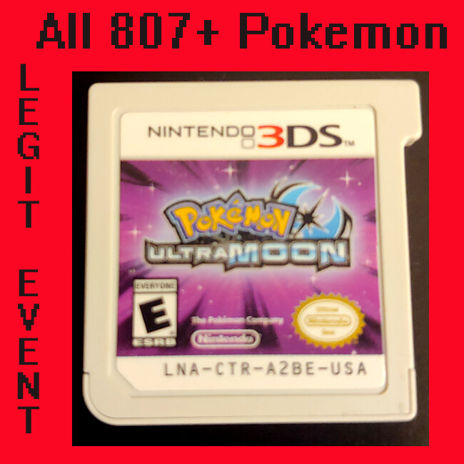 Pokemon Ultra Moon Loaded with all 807 Shiny & 100+ Legit Events – Unlocked