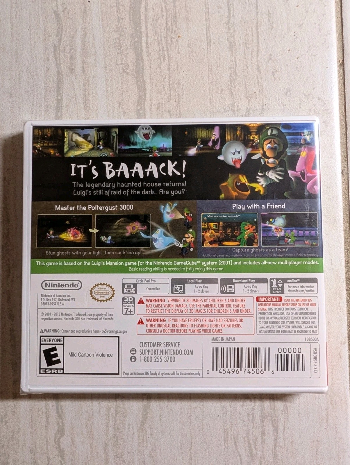 Luigi’s Mansion 1 Nintendo 3DS Luigi Luigi’sMansion BRAND NEW