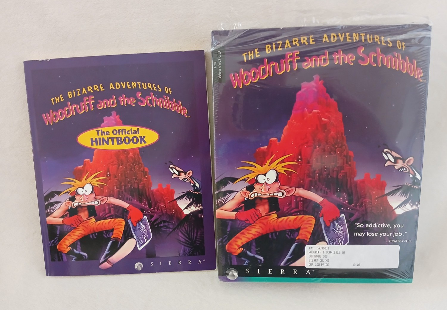 Vintage 1995 Sierra Woodruff & the Schnibble PC CD Big Box + RARE Hint Book VG