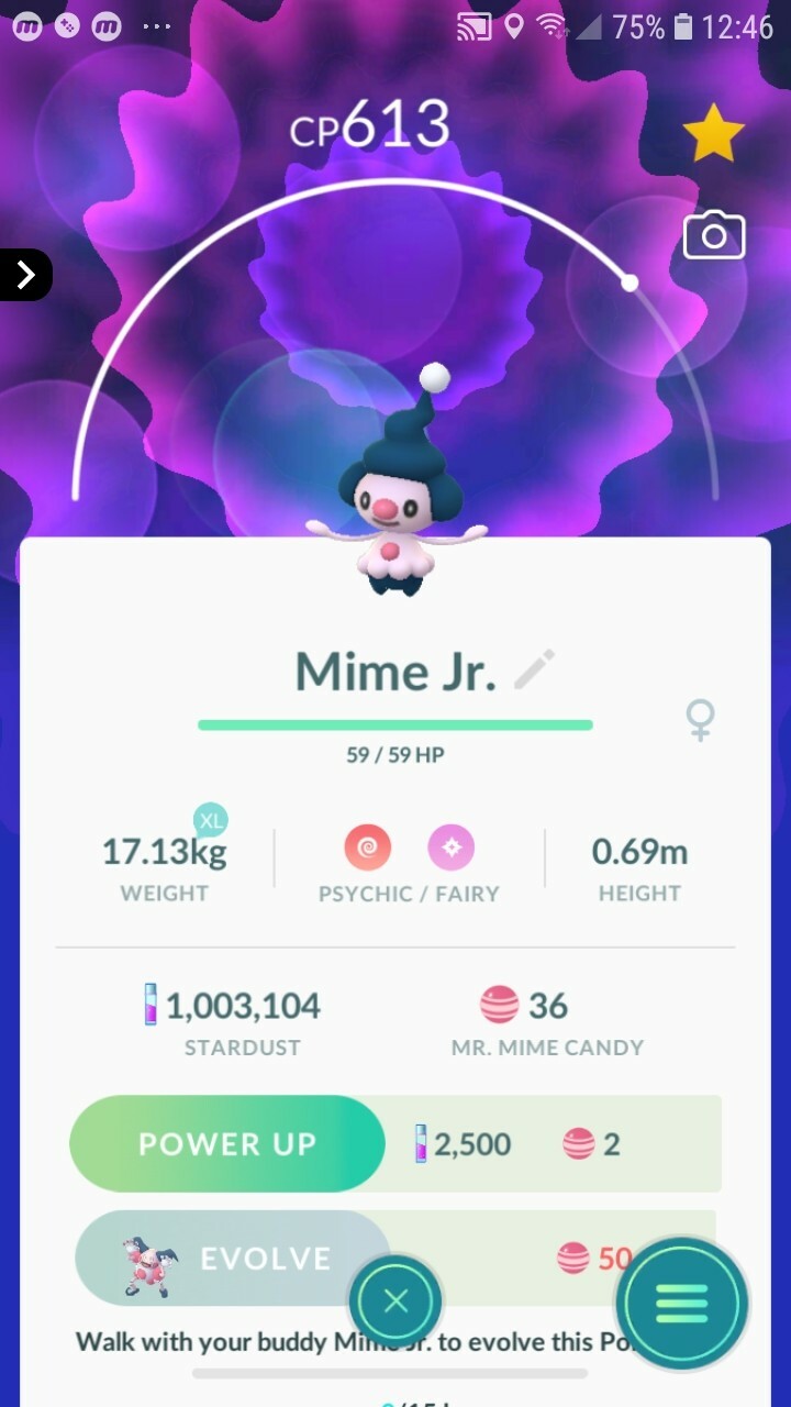 Mime Jr. Pokemon Fast Same Day Go