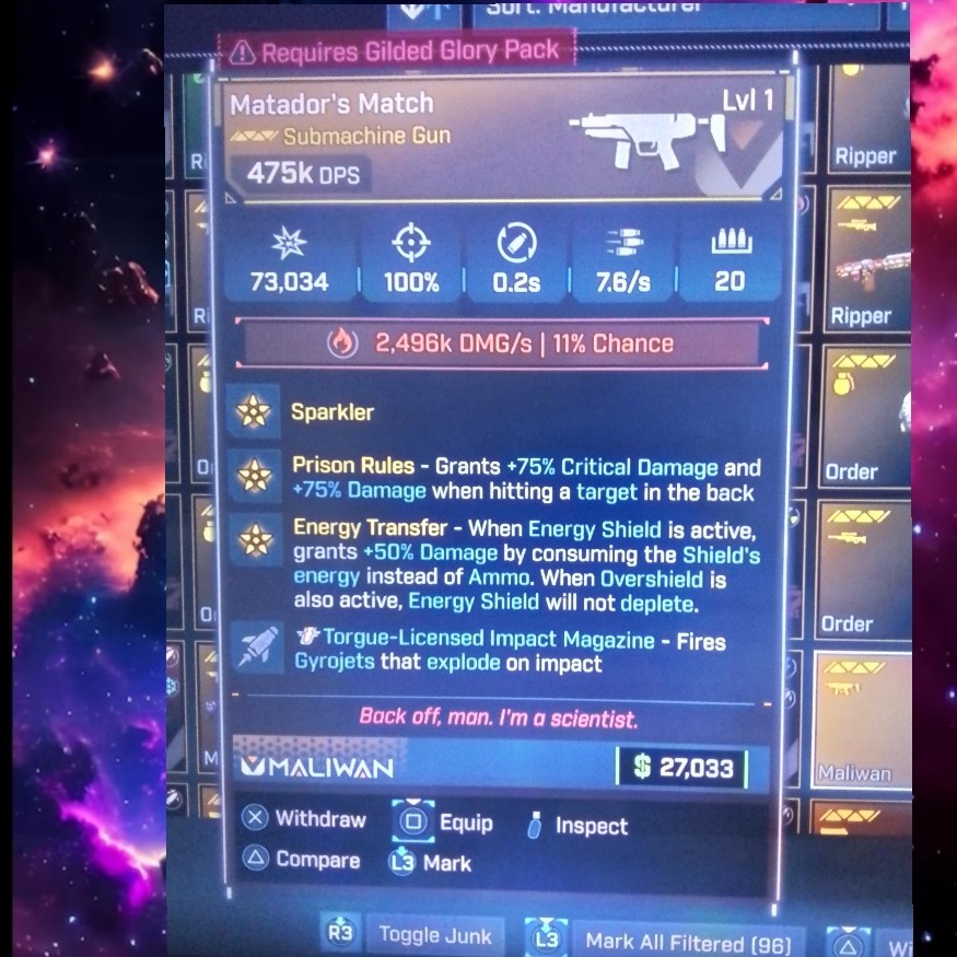 Borderlands 4 – MODDED LEVEL 1 BUNDLE LEGENDARY WEAPONS, REPKIT, GRENADES…