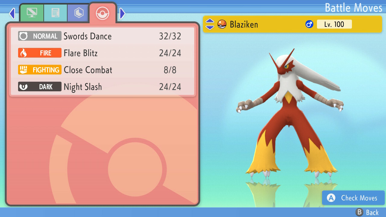 Shiny Blaziken 6IVs Pokemon BDSP