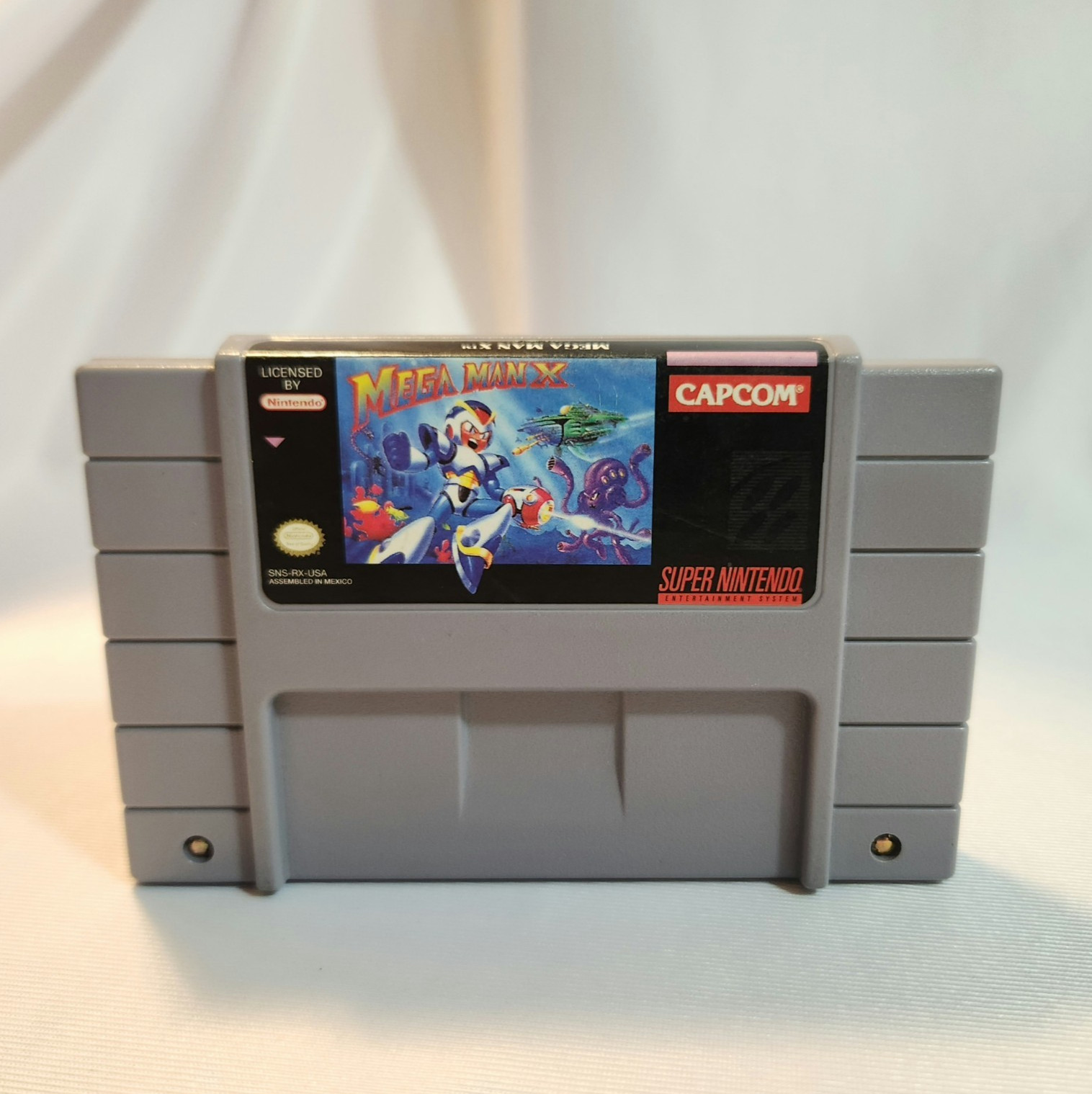 Mega Man X (Nintendo SNES, 1994) Authentic Tested Assembled in Mexico Cart Only