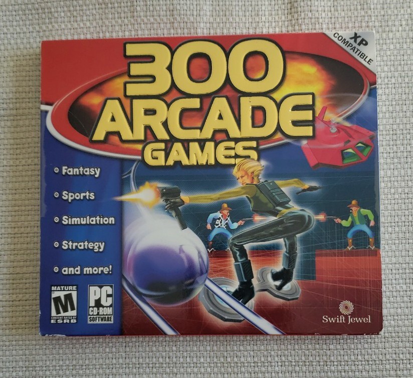 300 Arcade Games (PC, 2000) By Cosmi Factory Sealed