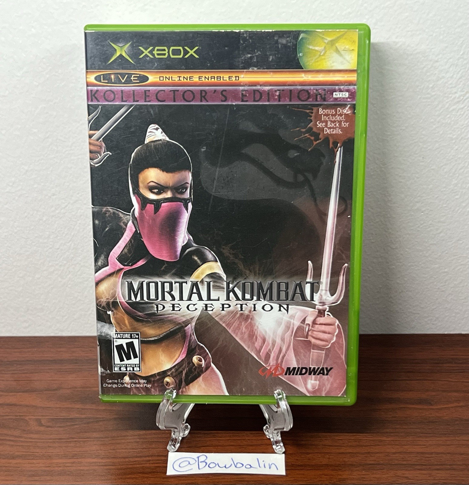 Mortal Kombat: Deception Kollectors Edition Mileena Microsoft Xbox 2004 Untested