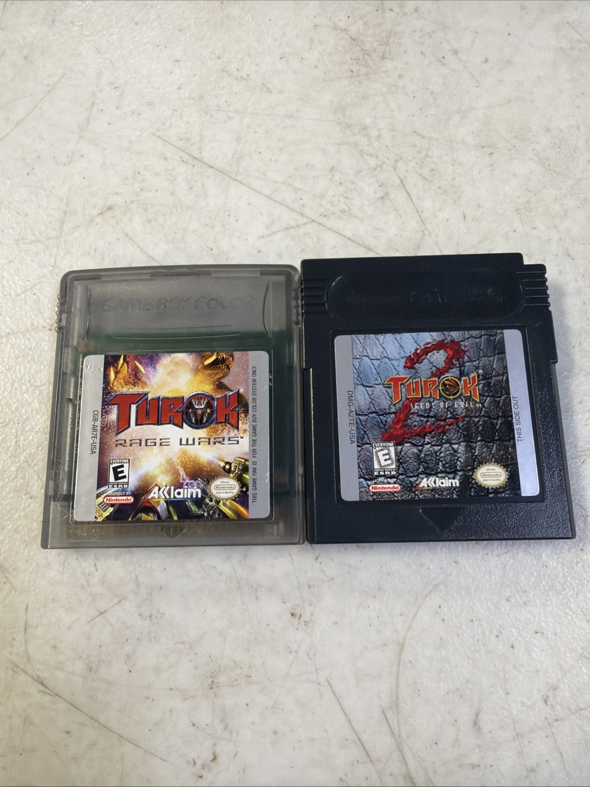 Turok: Rage Wars & Turok 2 Nintendo Game Boy Color – Authentic – Tested