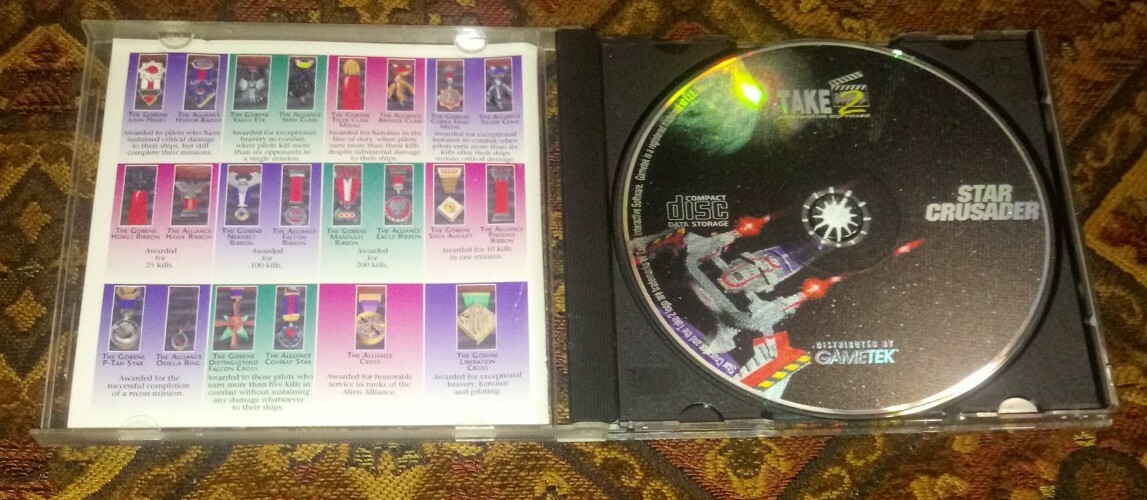 Star Crusader Vintage Computer Space Simulation GameTek CD ROM PC 1994