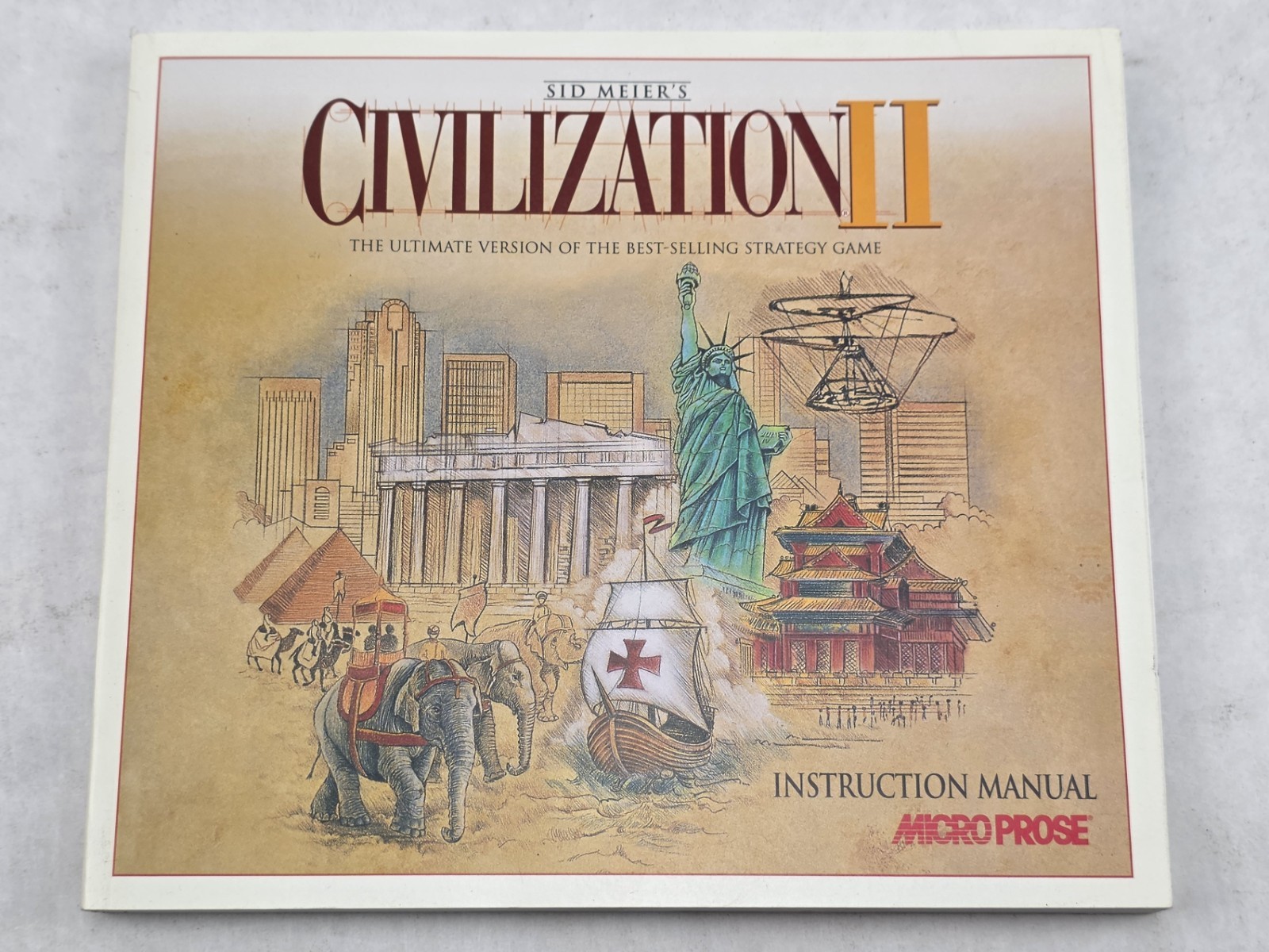 Sid Meier’s Civilization BIG BOX PC 3.5″ Floppy Discs CIB Strat Guide & Civ 2!